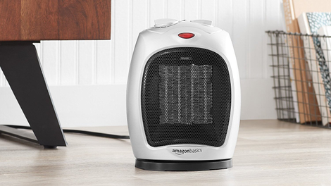 AmazonBasics 1500 Watt Oscillating Ceramic Space Heater | $20 | Amazon